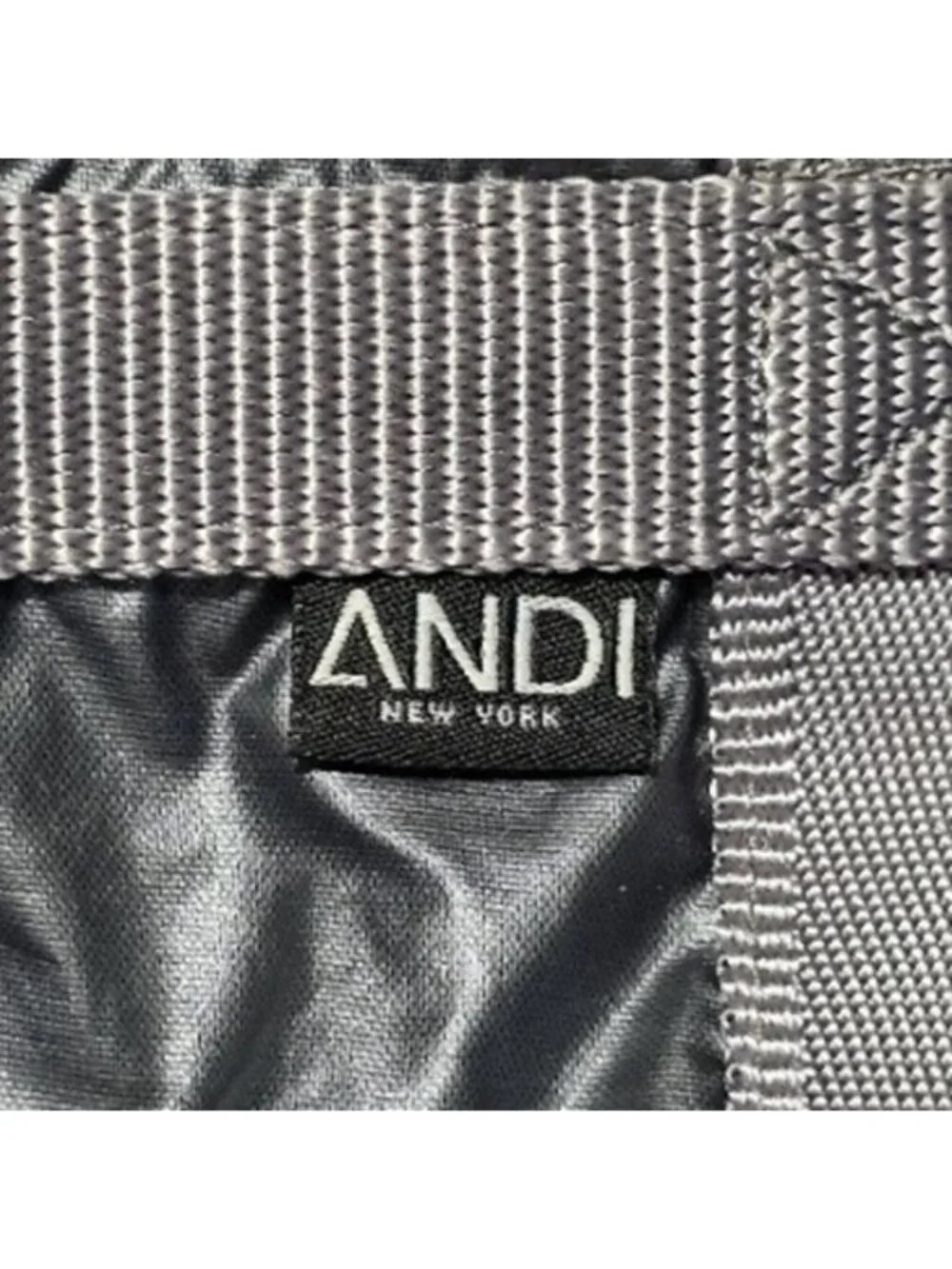 ANDI New York Metallic Nylon Adjustable Convertible Strap Travel Gym Tote Bag